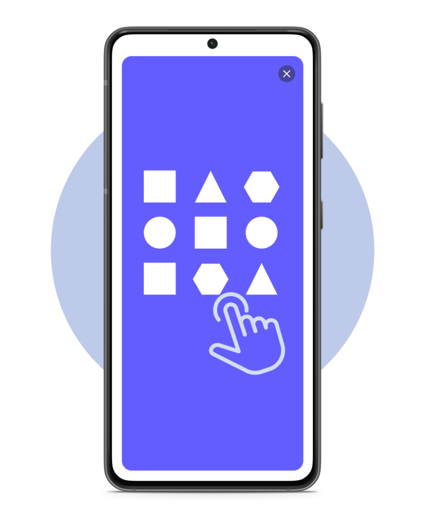 phone mockup with playable ad